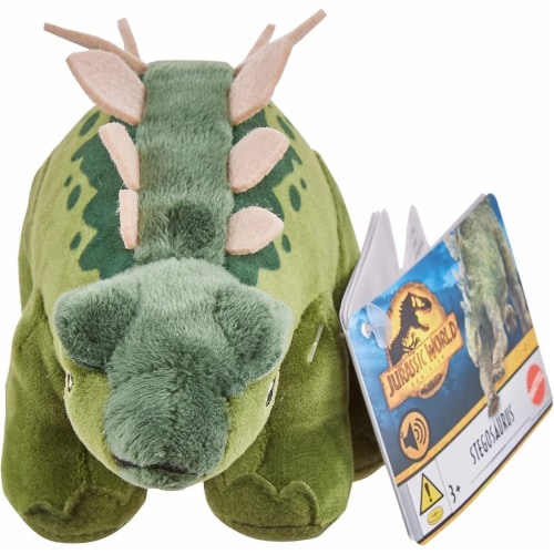 Mattel® Jurassic World Small Sound Stegosaurus Plush Perspective: back