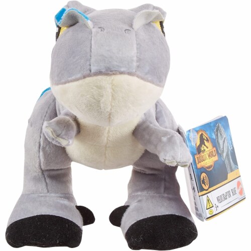 Mattel® Jurassic World Small Sound Velociraptor Plush - Blue Perspective: back