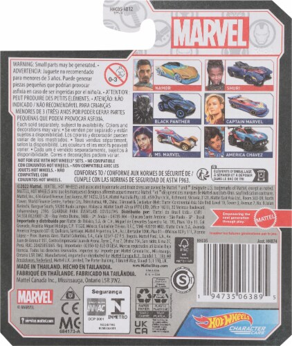 Mattel Hot Wheels® Marvel Black Panther Character Car Perspective: back