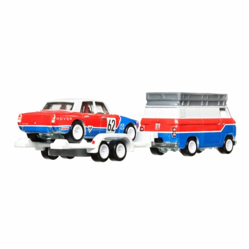 Hot Wheels '70 Rover P6 Group 2 Rally Hauler Team Transport #55 Perspective: back