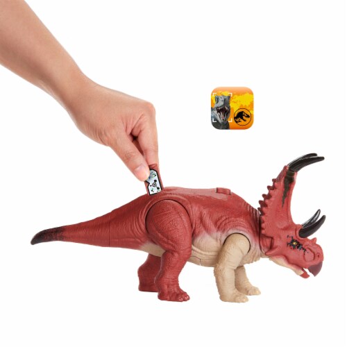 Mattel® Jurassic World Wild Roar Diabloceratops Figurine Perspective: back
