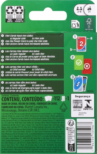 Mattel® UNO Flex™ Card Game Perspective: back