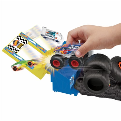 Mattel Hot Wheel® Monster Truck Smash Race Challenge Playset Perspective: back