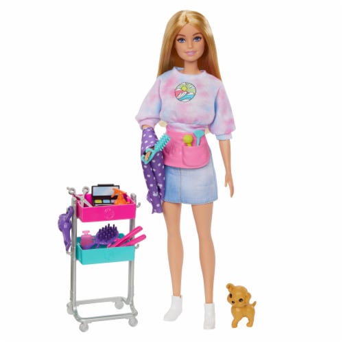 Mattel® Barbie® "Malibu" Stylist Doll & 14 Accessories Playset Perspective: back