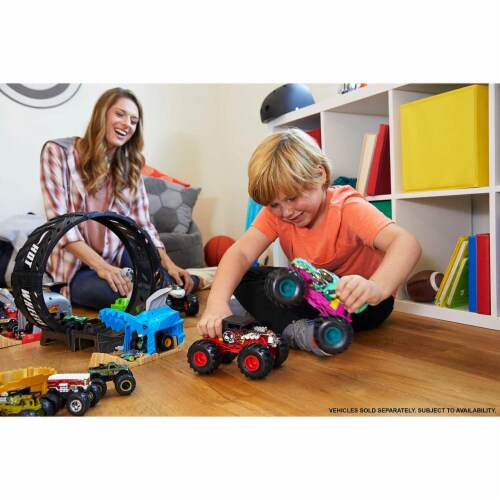 Hot Wheels Monster Trucks Bone Shaker, 1:24 Scale Die-Cast Toy Truck with Giant Wheels Perspective: back