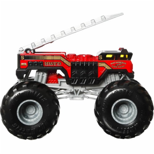Mattel HNM77 Hot Wheels Monster Trucks Oversized Monster Truck - 5 Alarm Perspective: back