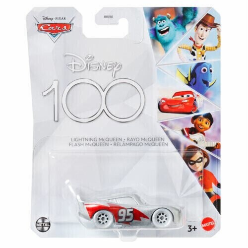 Disney Pixar Cars 1:55 Scale Die-cast Disney 100 Metal Lightning McQueen Perspective: back