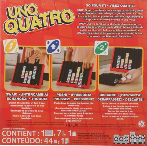 Mattel Games UNO Quatro Perspective: back