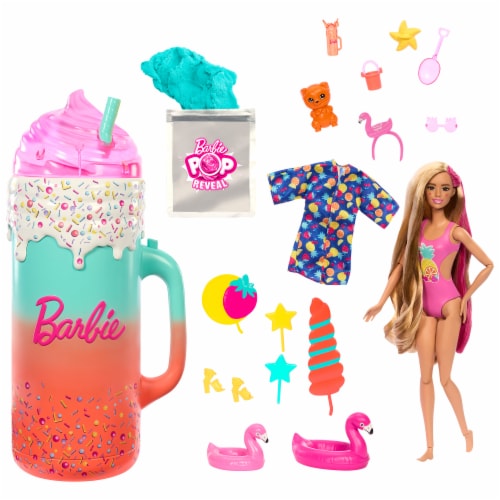 Barbie® Pop Reveal Rise & Surprise™ Fruit Series Gift Set Perspective: back