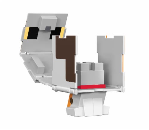 Minecraft Flippin Figs™ Calico Cat British Shorthair Cat Action Figure Perspective: back