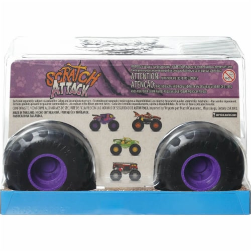 Mattel HTM80 Hot Wheels Monster Trucks Oversized Monster Truck - Scratch Attack Perspective: back