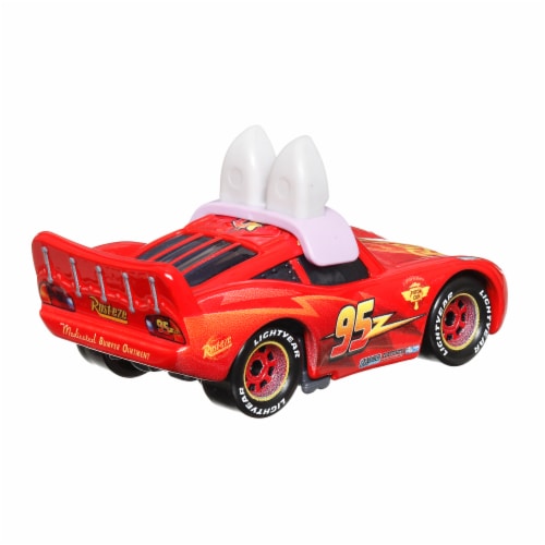 Mattel Disney and Pixar Cars Toy - Lightning McQueen as Easter Buggy Perspective: back