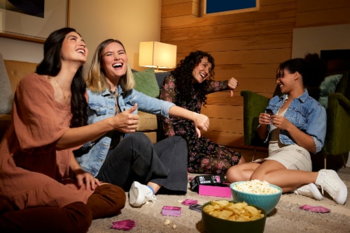 Mattel® Girls In Bar Bathrooms™ Adult Party Game Perspective: back