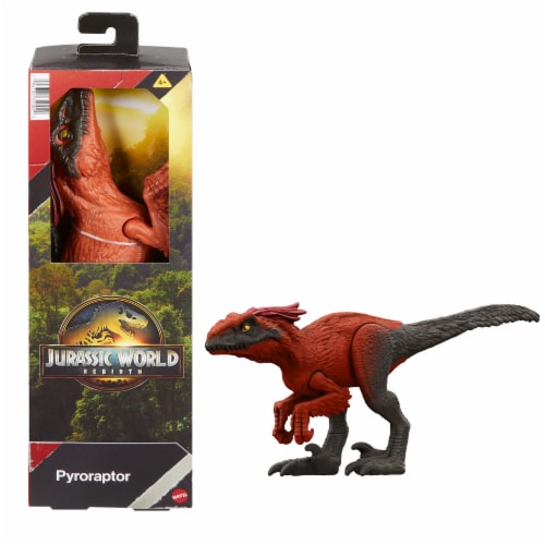 Mattel® Jurassic World Rebirth Pyroraptor Dinosaur Toy Perspective: back