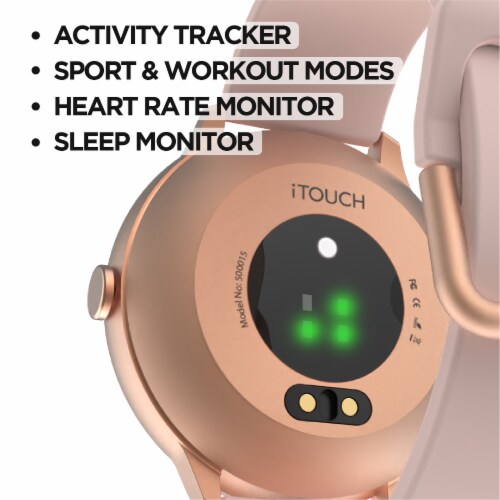 iTouch Sport 3 Smartwatch: Blush Case with Blush Strap Perspective: back