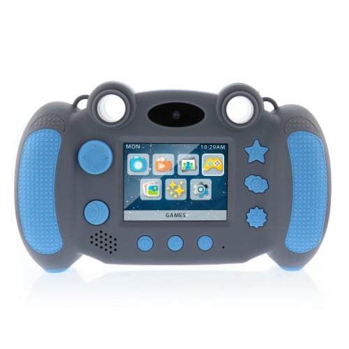 PlayZoom Snapcam Duo Kids Digital Camera - Blue Camo Perspective: back
