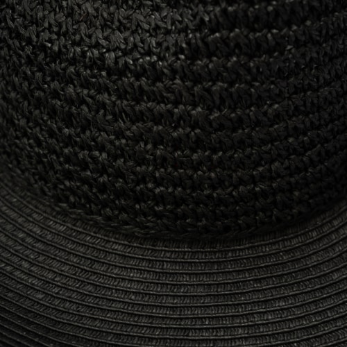 Collection 18 Straw Cowboy Hat - Black Perspective: back
