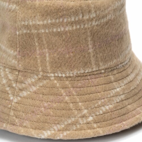 Collection 18 Plaid Bucket Hat - Ivory Perspective: back