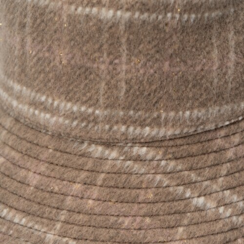 Collection 18 Men's Plaid Bucket Hat Brown Perspective: back