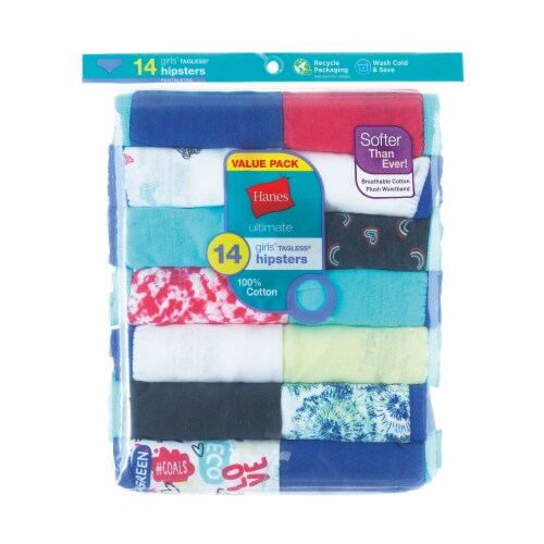 Hanes Ultimate Girls' Tagless Hipster Underwear, 14 pk - Kroger