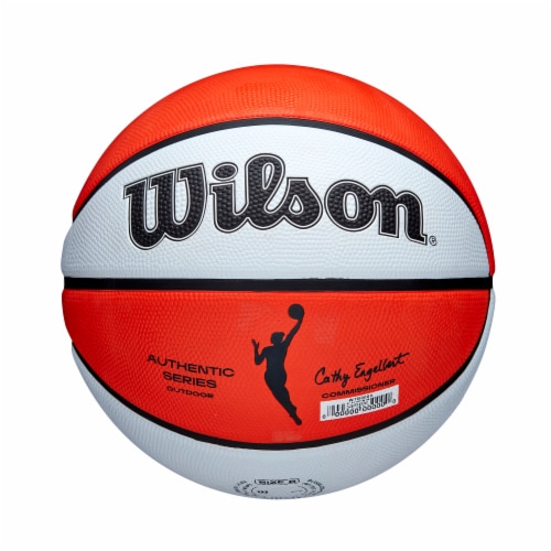 Wilson Sporting Goods WNBA Authentic Outdoor Official Women's Size Basketball - Orange/White Perspective: back