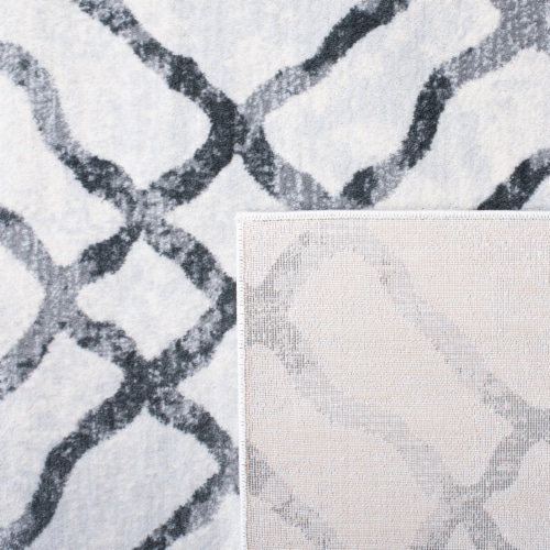 Martha Stewart Isabella Area Rug - Gray / Ivory Perspective: back