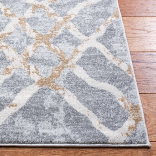 Martha Stewart Isabella Rug - Silver/Ivory Perspective: back