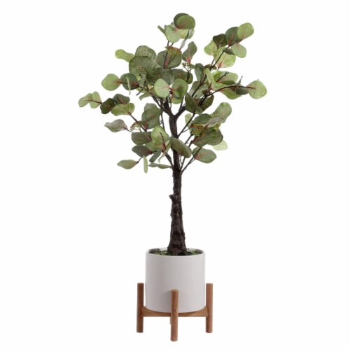 Faux Eucalyptus 34  Potted Tree Perspective: back