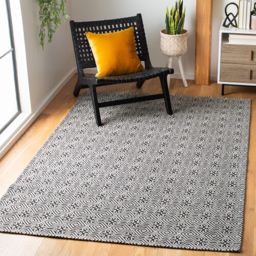 Safavieh Martha Stewart Cotton Area Rug - Charcoal/Gray Perspective: back