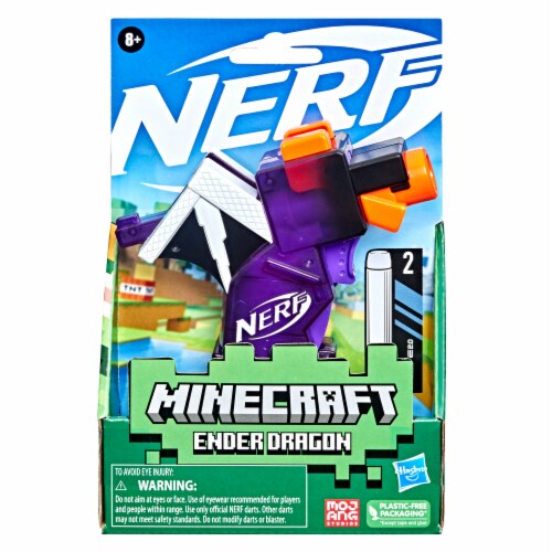 Nerf Minecraft Ender Dragon Blaster and 12 Nerf Elite Foam Darts - Nerf