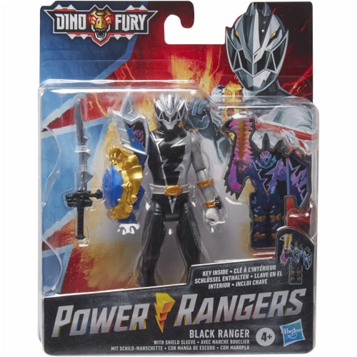 Power Rangers Dino Fury Black Ranger 6 Inch Action Figure Toy with Dino Fury Key 1 Ralphs
