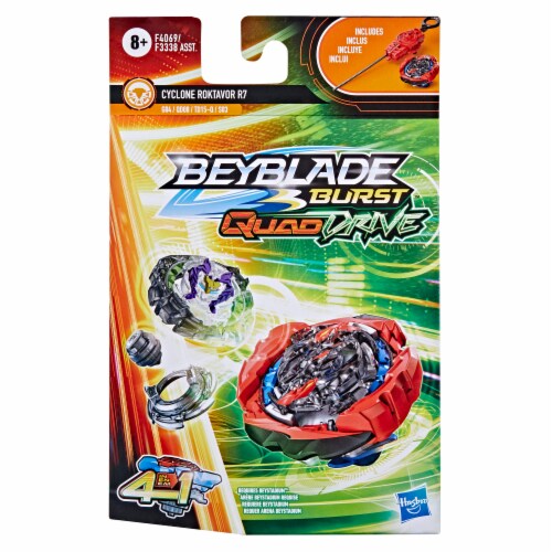 Hasbro Beyblade Burst Quad Drive Cyclone Roktavor R7 Starter Pack Perspective: back