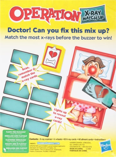 Hasbro Gaming Operation® X-Ray Match Up Game Perspective: back