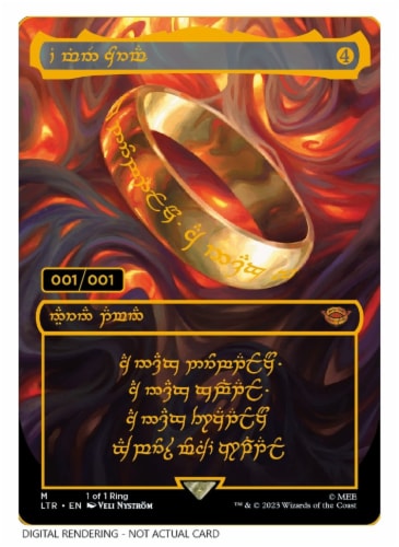 Magic: The Gathering Trading Card Game - Lord of the Rings Collector Booster Perspective: back