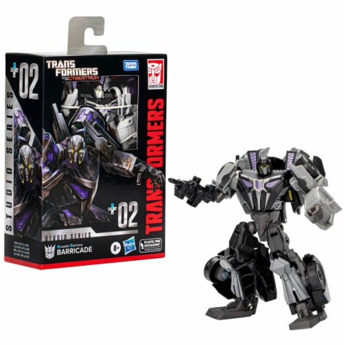 Hasbro F7234 4.5 inch Transformers Studio Series Deluxe 02 Gamer Edition Barricade Action Figure Perspective: back
