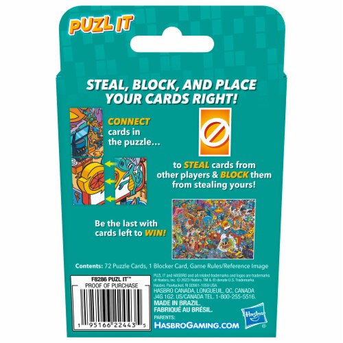 Hasbro Gaming® Competitive Puzzle Card Game Puzl It™ Perspective: back
