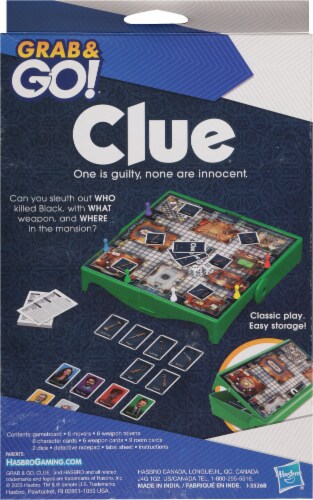 Hasbro Gaming® Clue® Grab & Go® Game Perspective: back