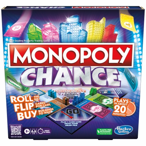 Hasbro Monopoly Chance Board Game Perspective: back