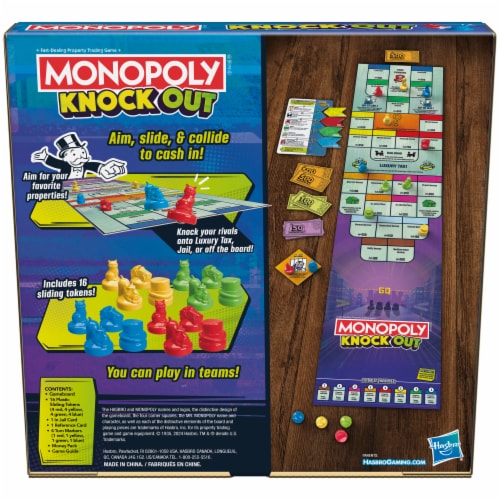 Hasbro Gaming Monopoly Knockout Board Game Perspective: back