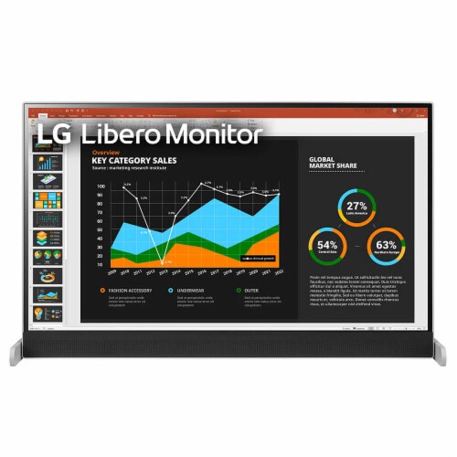 LG 27MQ70QC 27 inch QHD IPS HDR 10 Libero Monitor Perspective: back