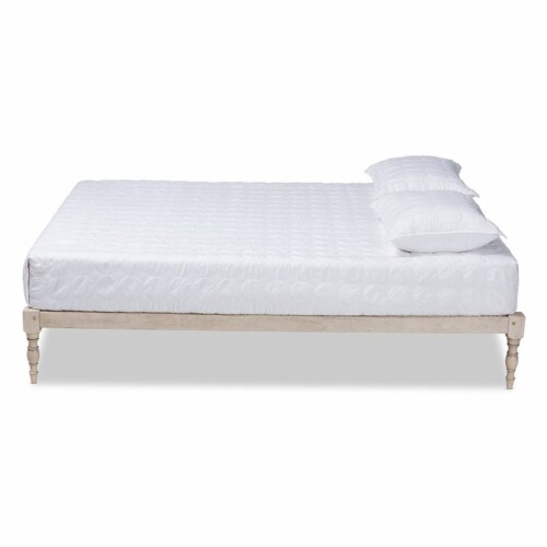 Bowery Hill Full Size White Finished Wood Platform Bed Frame Perspective: back