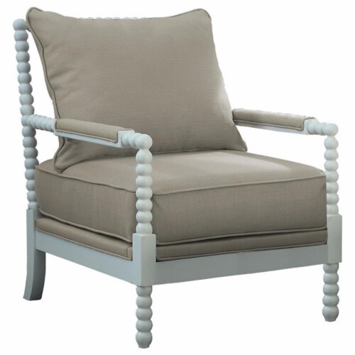 White wood sales accent chair