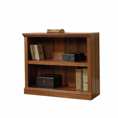 Home Square 2 Shelf Wood Bookcase Set in Washington Cherry (Set of 2) Perspective: back