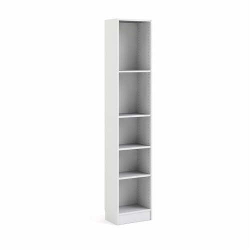 Home Square Tall Narrow 5 Shelf Wood Bookcase Set in White Set of 2 1 Kroger