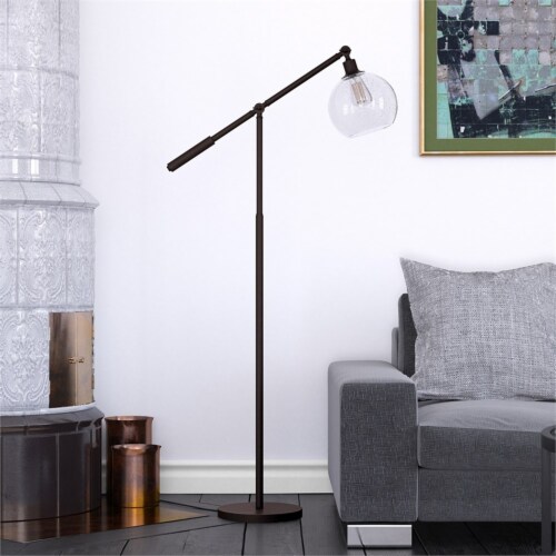 Seeded glass floor lamp deals