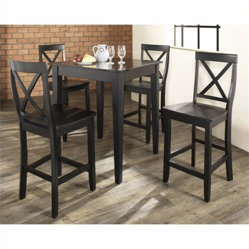 5 piece counter height dining set black discount