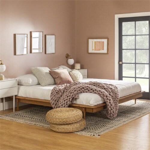 Mid century modern platform bed king deals