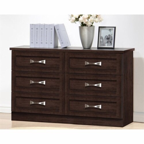 Bowery Hill 6 Drawer Double Dresser in Dark Brown 1 Jay C Food