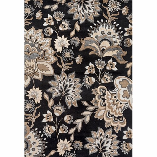 Black and cream discount area rug