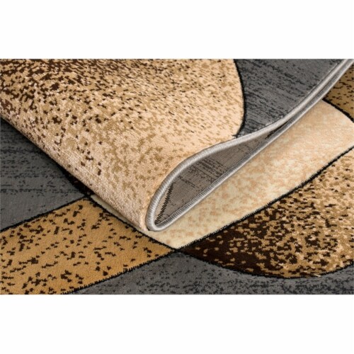 MDA Home Rhodes Gray/Brown Transitional Polypropylene Area Rug - 2'1  x 3'3 Perspective: back